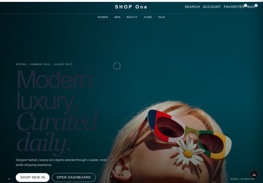 ShopONE website preview